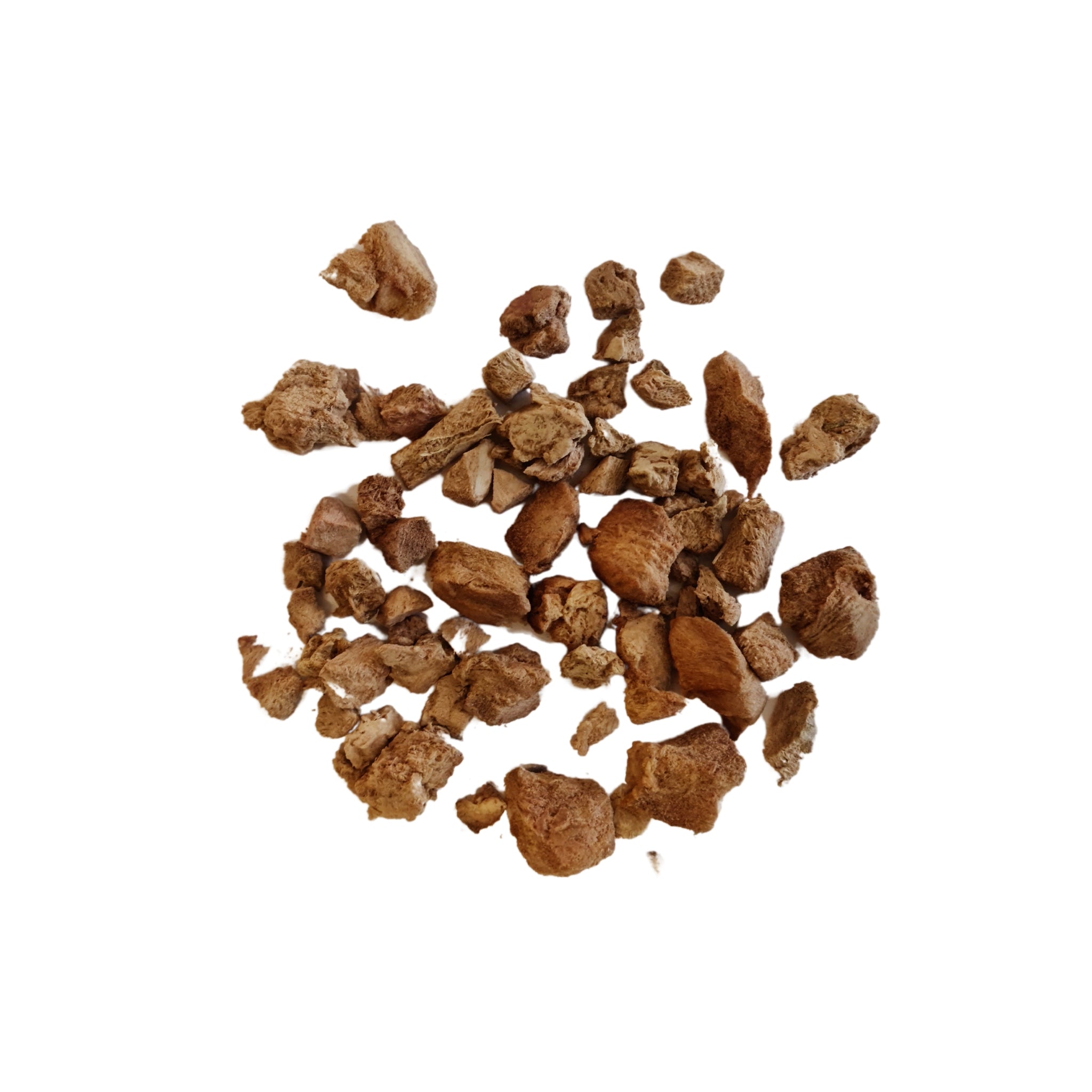 Pile of freeze dried Koi Carp treats for dogs and cats